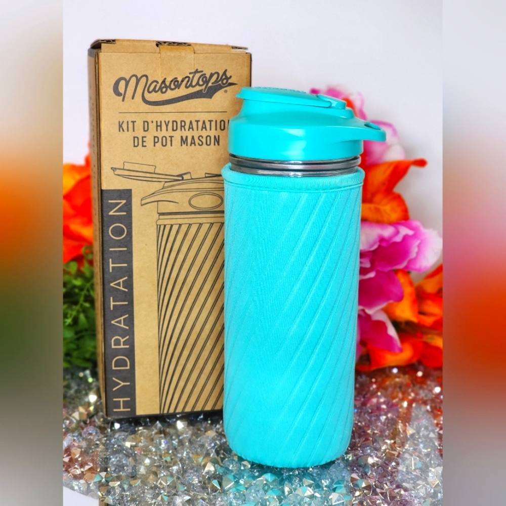 Masontops Premium Glass Water Jar Hydration Kit